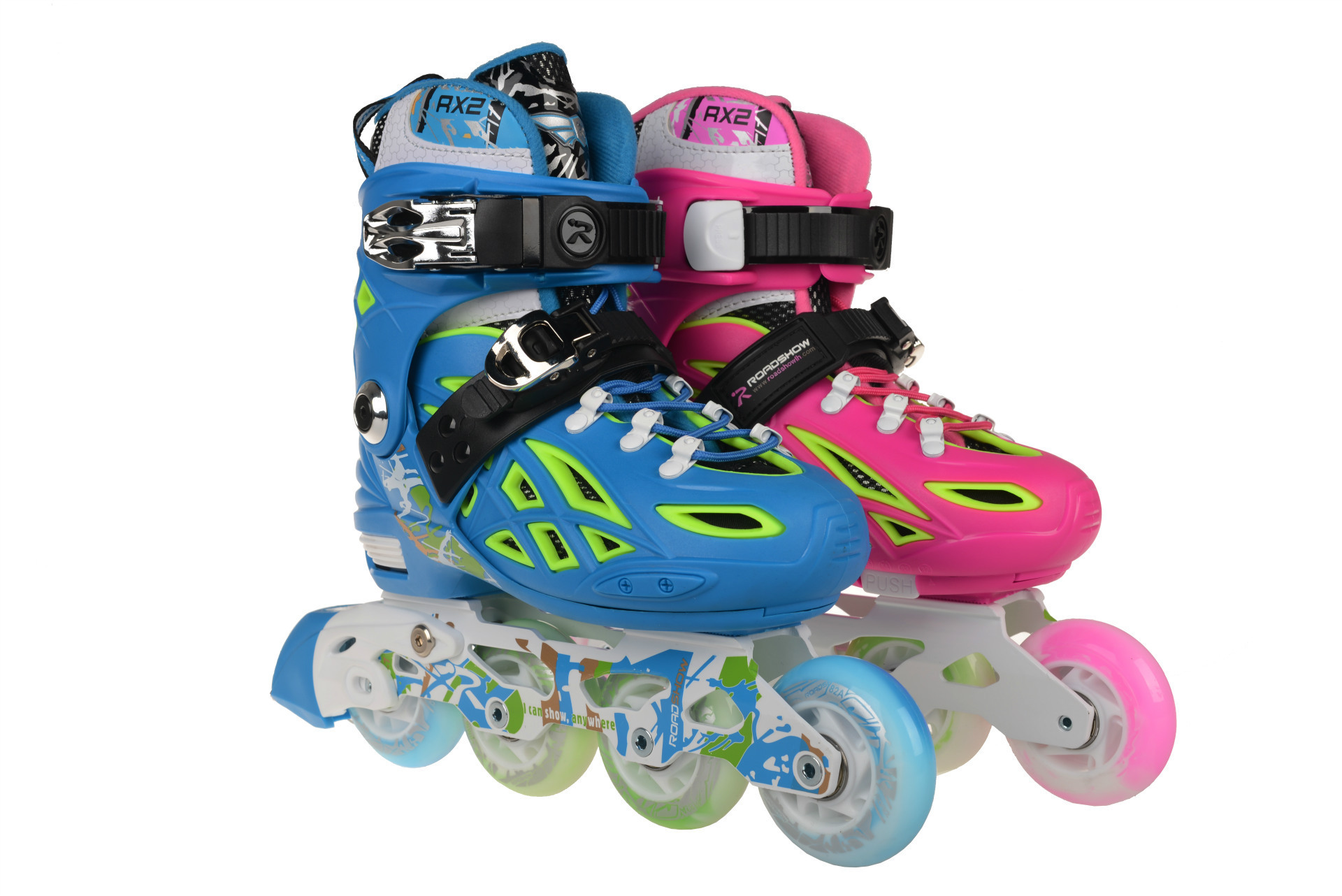 溜冰鞋-百嘉儿童旱冰鞋直排轮滑鞋塑料架溜冰