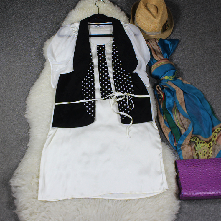 美品牌 外贸原单 2014夏季新款 假两件 <em>马甲</em> 娃