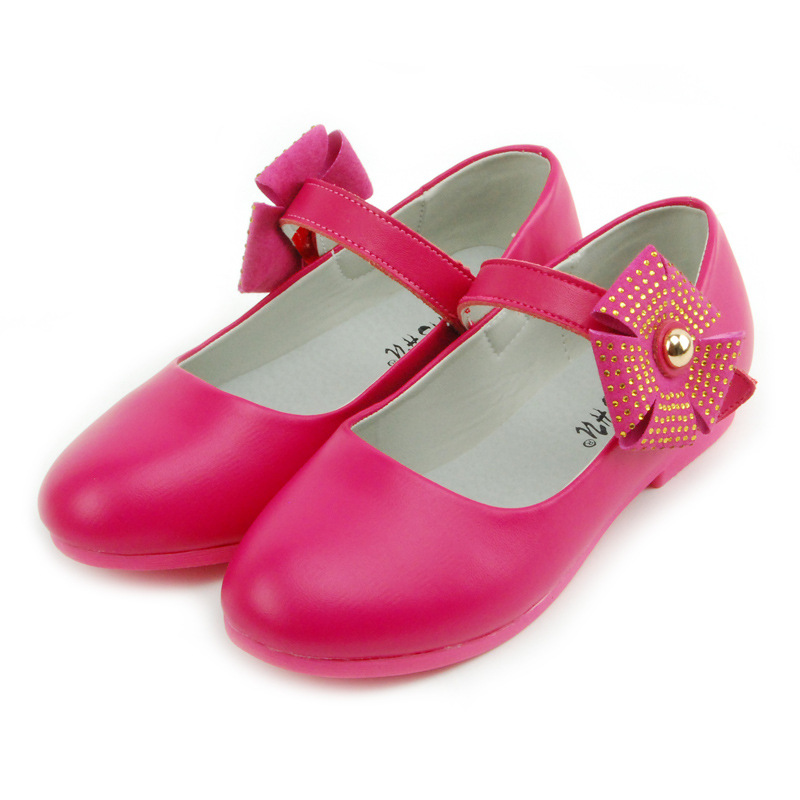 2014 春秋季新款 闪钻花朵女童鞋公主童鞋