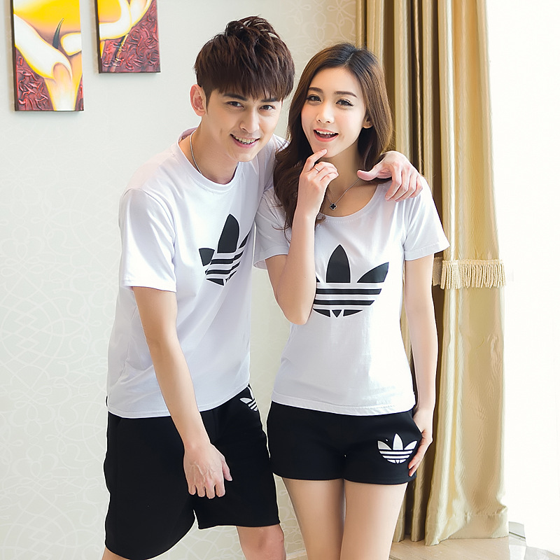 2014新款 运动休闲<em>短袖</em>T恤沙滩男女<em>情侣</em>款短