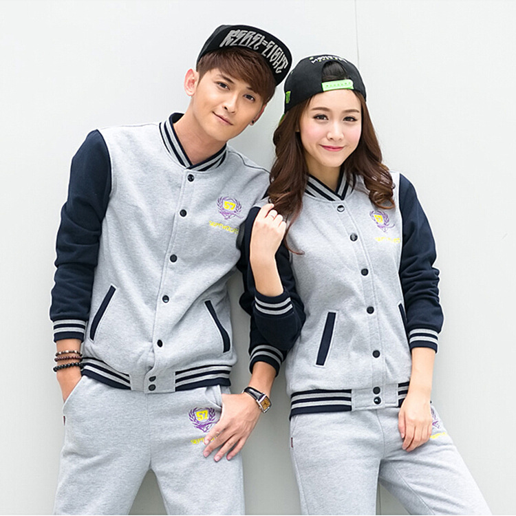 秋<em>冬季</em>加厚班服 男女新款<em>开衫卫衣</em> 情侣套装 9