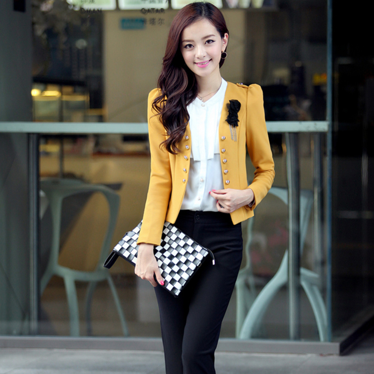 <em>小西装女</em>外套潮装韩版大码<em>修身</em>西服春装新款2