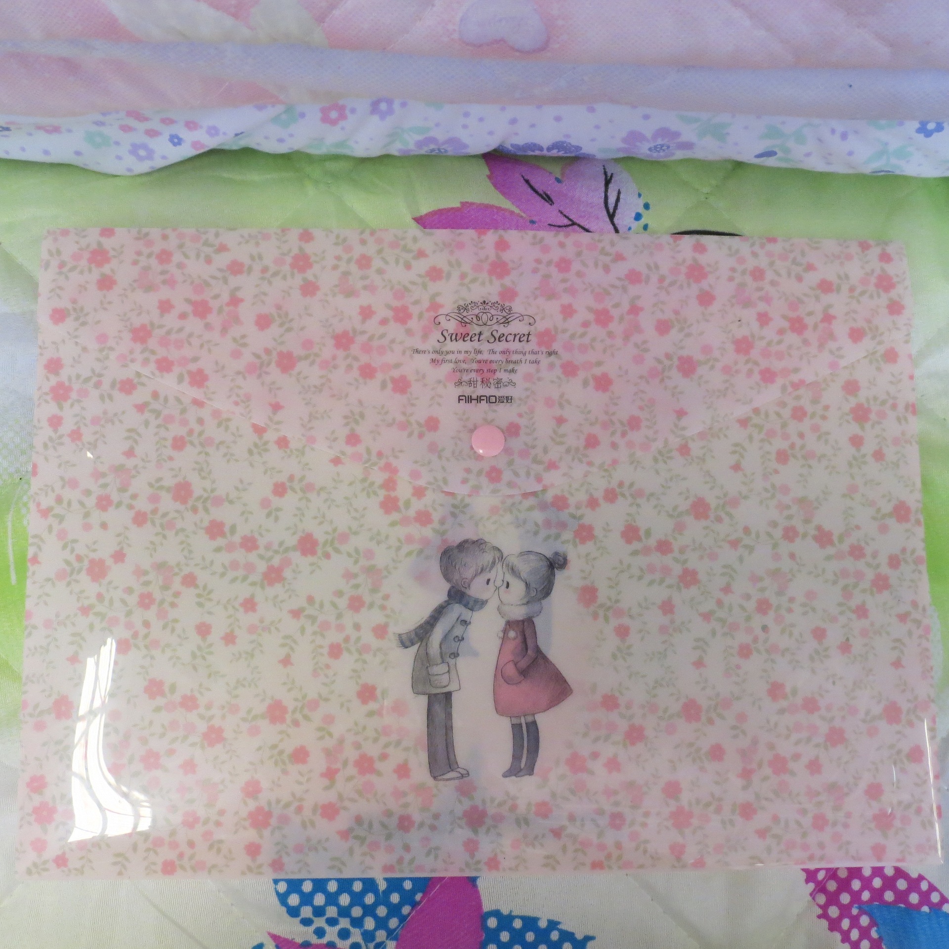 文件夹-正品爱好文具 甜秘密系列 2472按扣袋