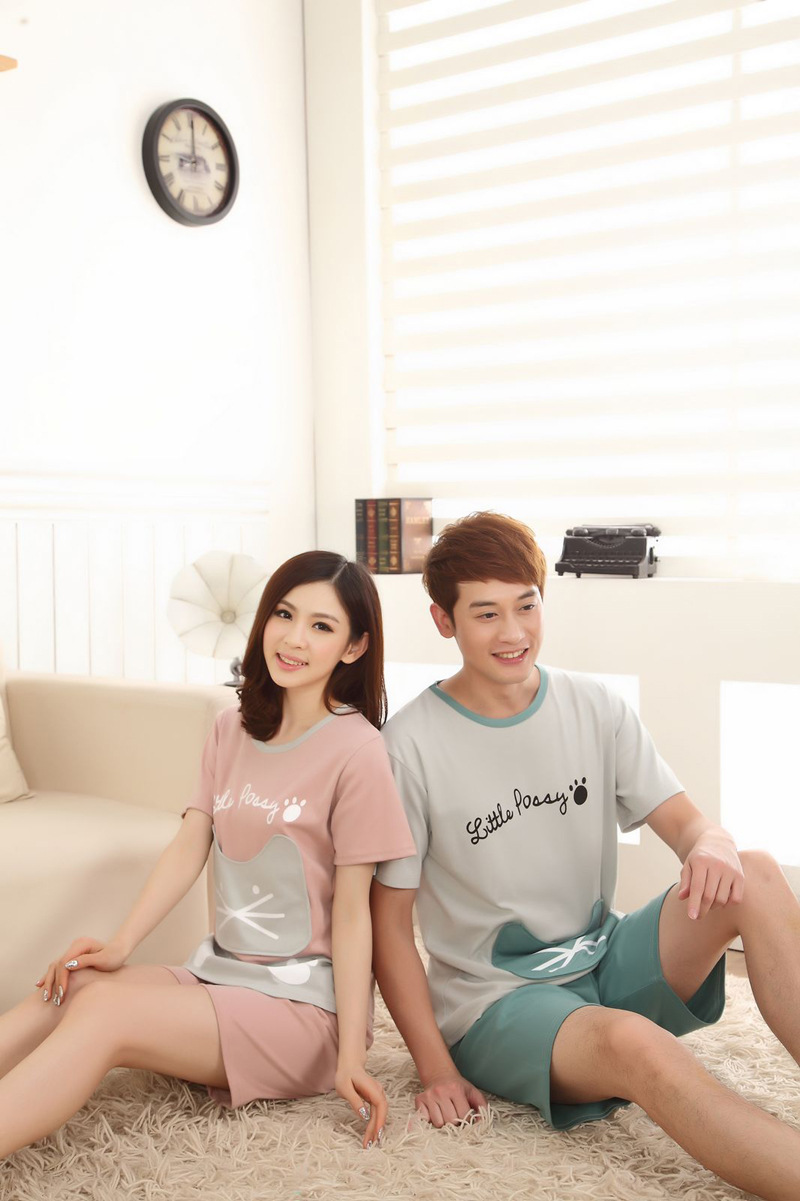 夏天男女<em>睡衣</em> <em>纯棉</em>情侣<em>睡衣批发厂家直销</em>睡裙