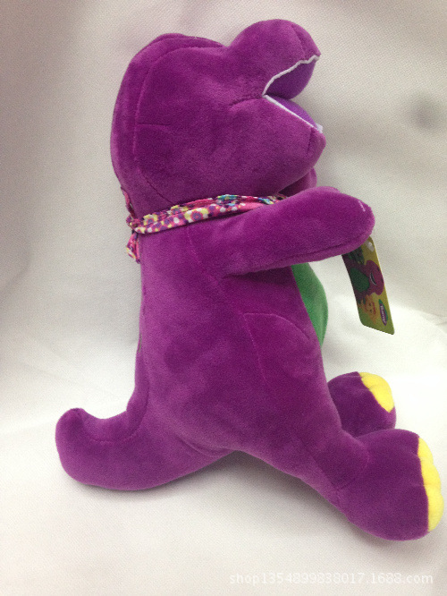 barney 班尼紫色 黄色 绿色小恐龙 毛绒玩具 卡通公仔毛绒玩具