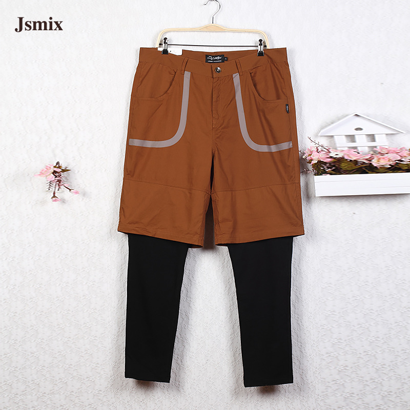 加肥加大 男士纯棉洗水休闲裤<em>打底短裤</em> 外贸品