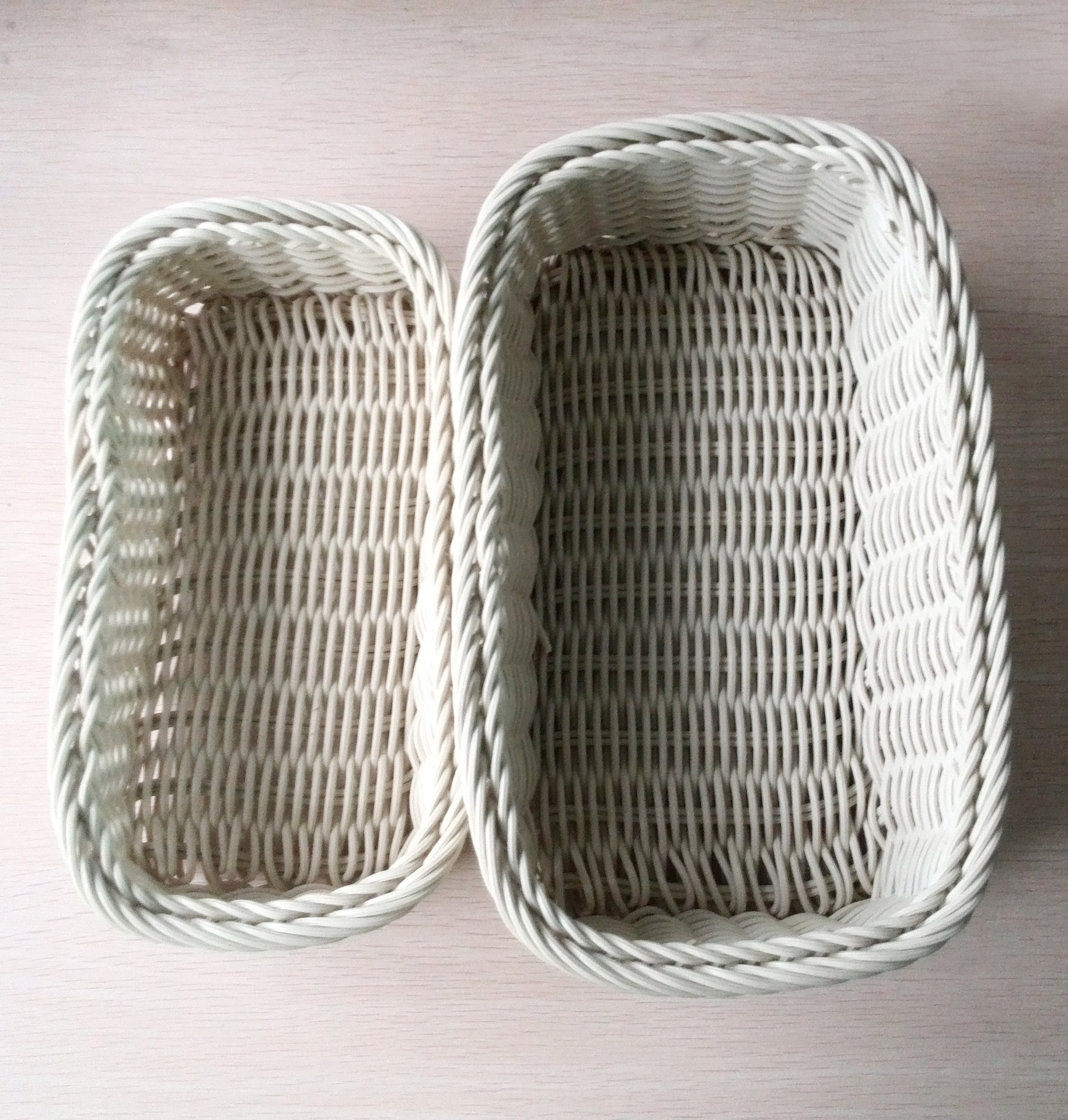 【PP仿藤简约风酒店家居洗浴牙刷毛巾篮】