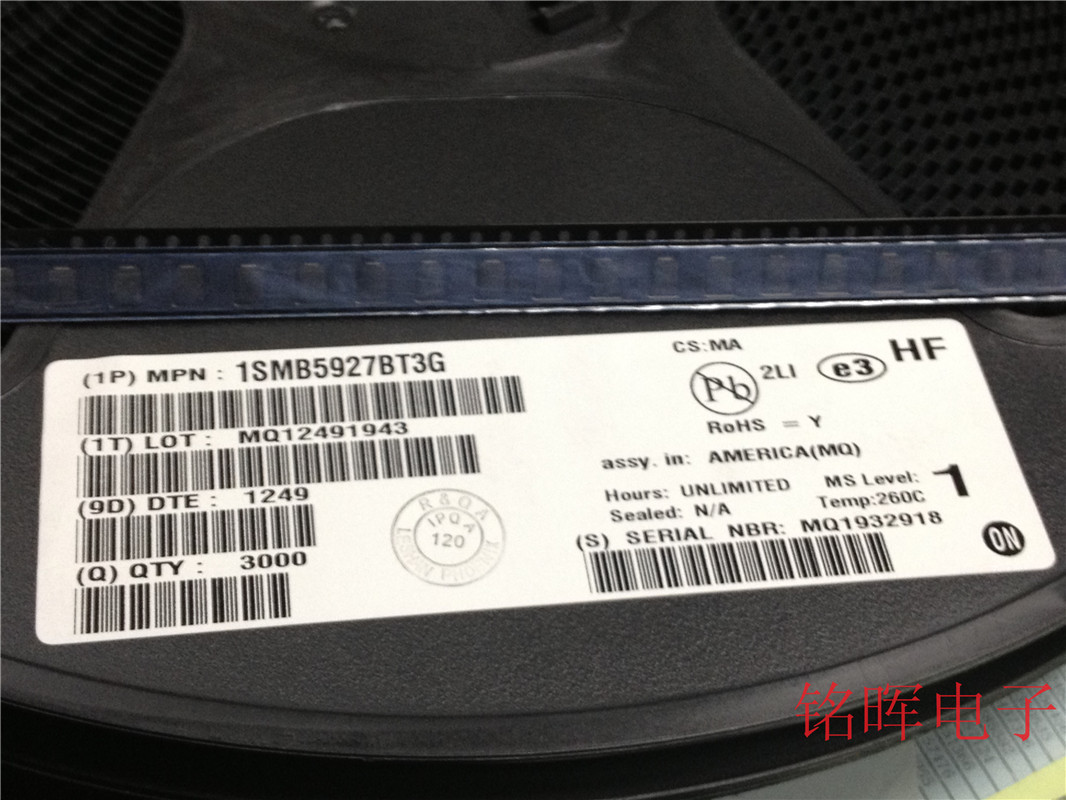 供应 全新 国产 ON 稳压管 1SMB5927BT3G 丝