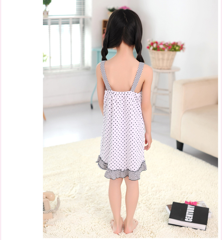 【厂家批发小清新蝴蝶结儿童<em>睡衣夏女童</em>儿童睡