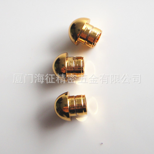 金属笔帽加工 金属笔配件铜顶帽加工