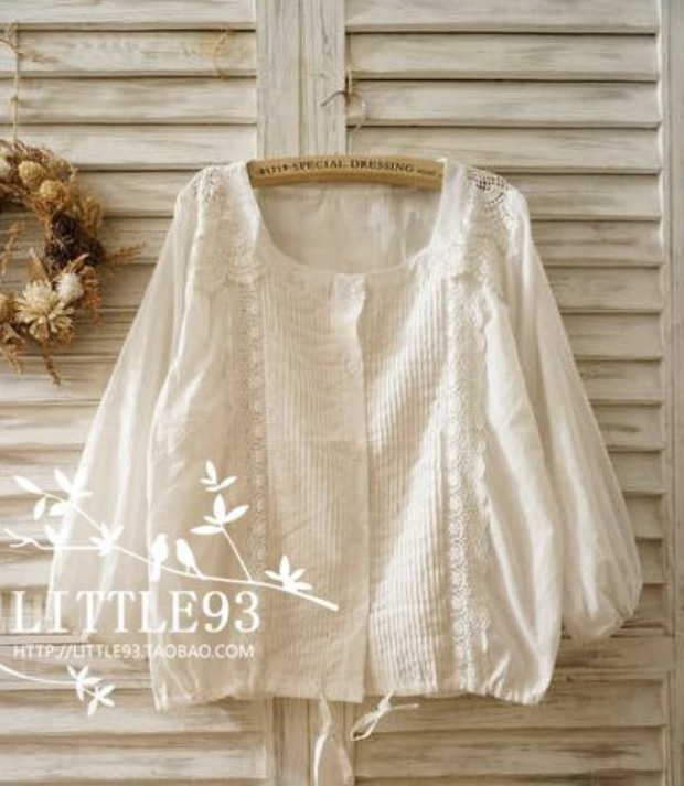 日系洛丽塔公主小清新纯色棉<em>白衬衫</em>女式<em>开衫</em>灯