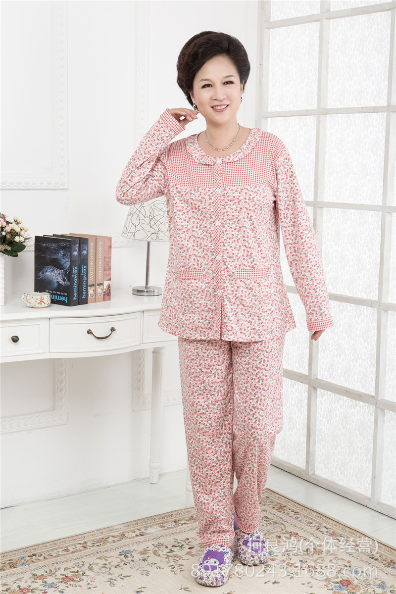 <em>睡衣</em>、家居服-秋冬<em>老人</em>套长袖<em>睡衣</em> 家居服纯棉