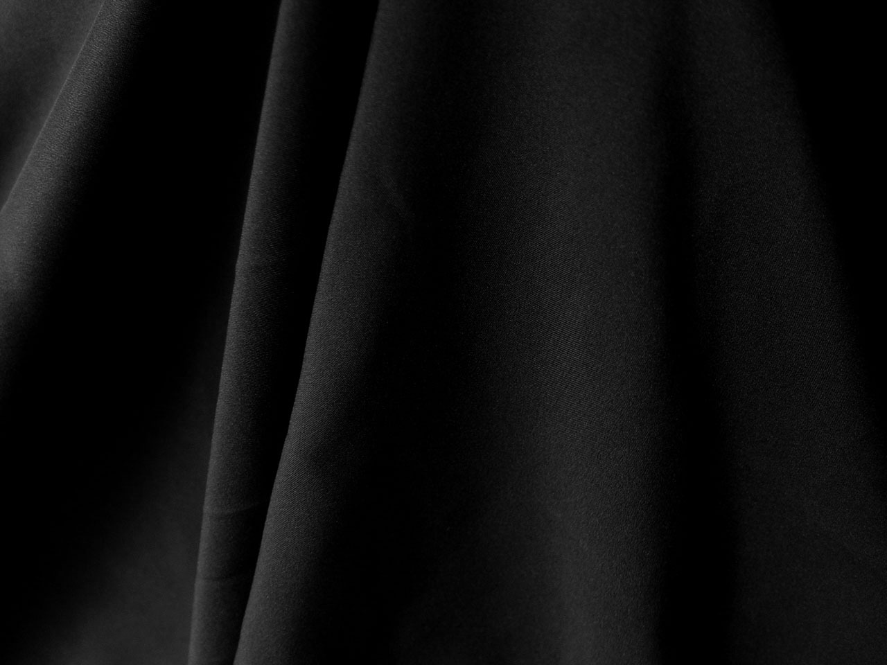 涤纶面料-纯黑色梭织针织服装面料 里料 背景布