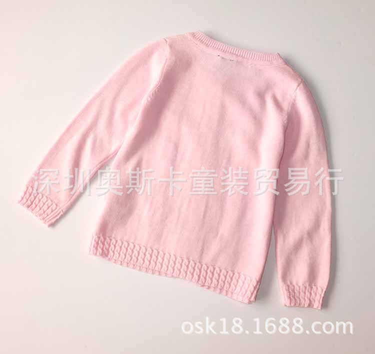童<em>针织</em>衫-欧美G家 全棉<em>针织</em> <em>女童开衫外套</em> 高品