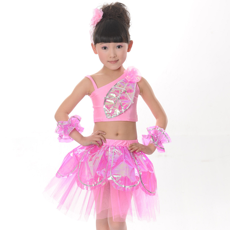 六一新款儿童演出服装 <em>舞蹈</em>服女童<em>跳舞</em>裙演出