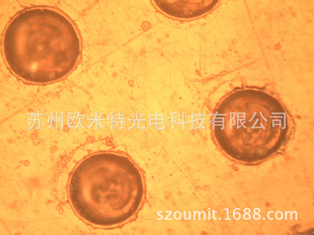 显微镜镭射盲孔检查图测量图外观图