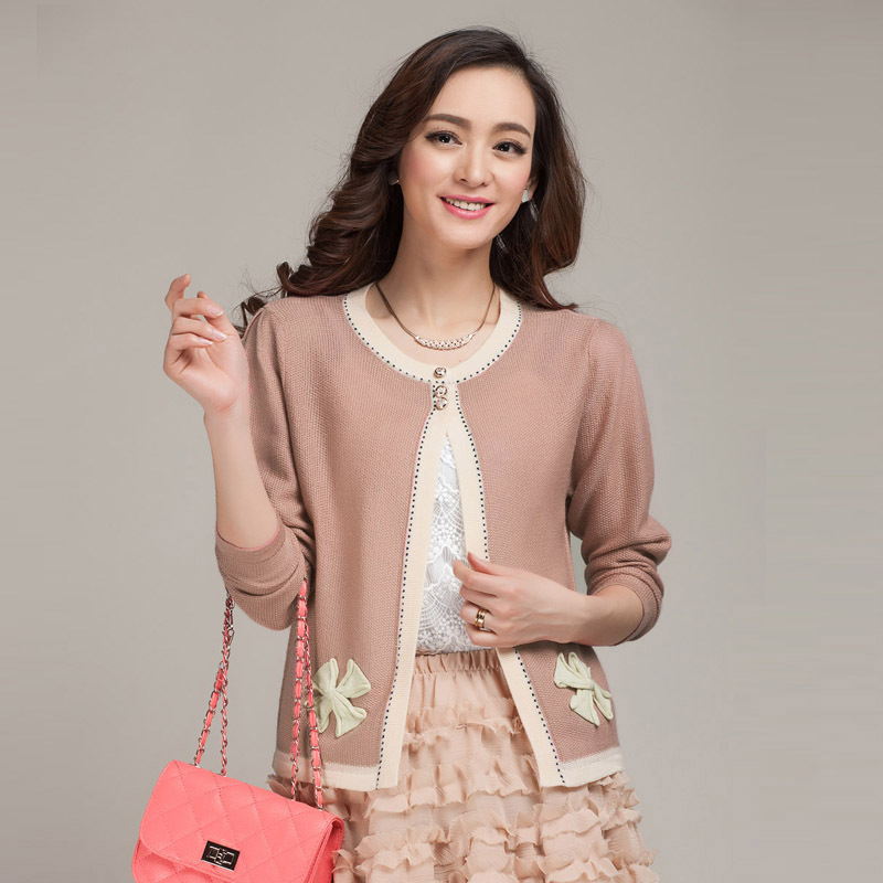 14春装新款 韩版<em>女装</em>披肩大码空调衫 <em>年轻款开</em>