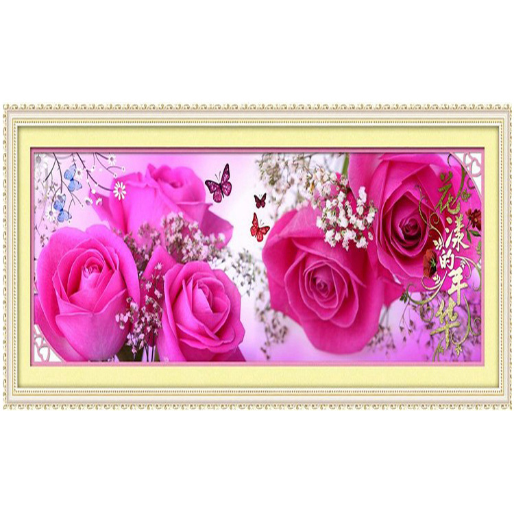 最新款钻石画 花样年华-粉色 圆钻DIY钻石绣十字绣厂家直销批发 图片_高清大图 - 阿里巴巴