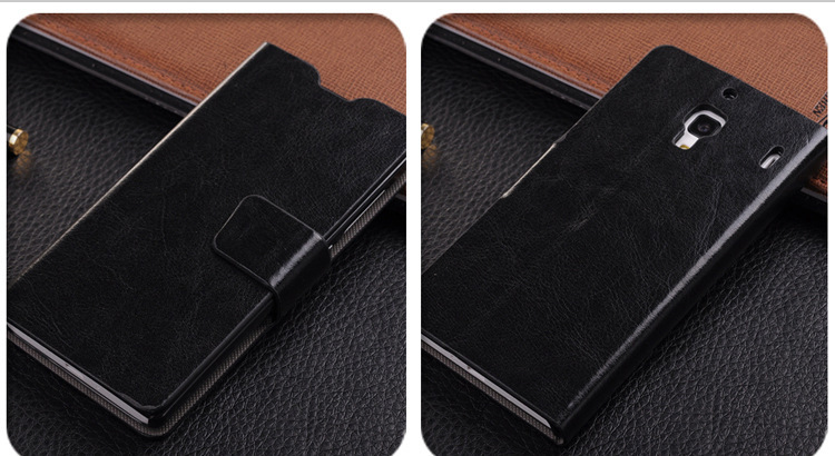 手机套批发 红米手机壳保护套 小米皮套 磁扣疯马纹