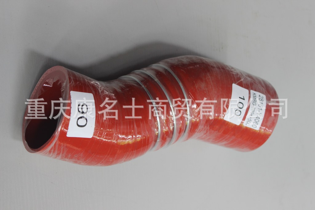 台湾硅胶管KMRG-620++500-华菱增压器胶管28161-Y4060-格尔发增压器硅胶管耐酸碱,红色钢丝3凸缘2Z字内径90变100XL350XL320XH160XH180-1