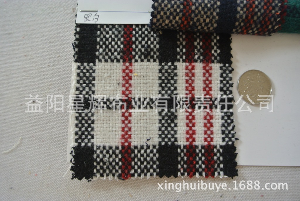 粗纺色织磨毛格子布,童装女装抱枕靠枕服装面料,YN141