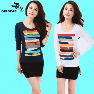 批发采购女式T恤-特价哥弟阿玛施2013秋装t恤