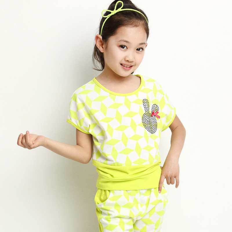 一件代发 2014韩版潮流童装 中大童女童套装 超