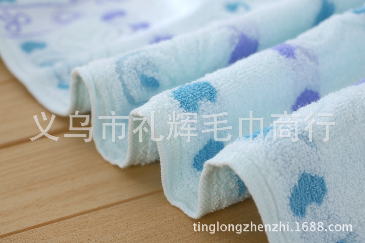 心形图案毛巾 全棉断档 提爱心毛巾 吸水毛巾 柔软舒适 批发