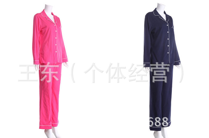 简约舒适 美国 柔软棉质宽松直筒 女款睡衣家居服套