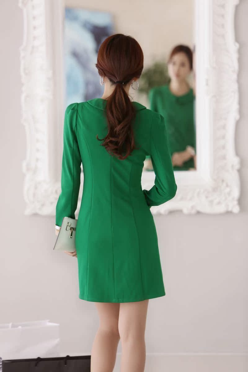 【<em>2014</em>品牌春装<em>秋女裙子</em> 娃娃领 韩版连衣裙大