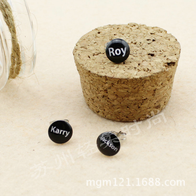 批发采购耳钉-TFBOYS 个人款英文名 LOGO 标