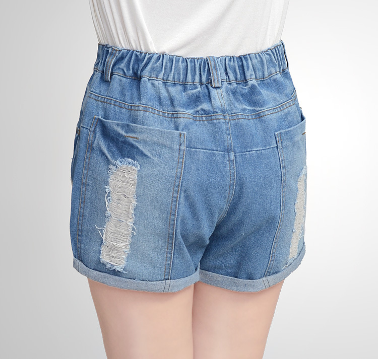 批发采购女式牛仔裤-加肥加大码胖MM韩版乞丐