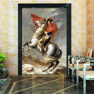 古典人物油画大型壁画壁纸客厅玄关过道背景墙纸欧式走廊骑士