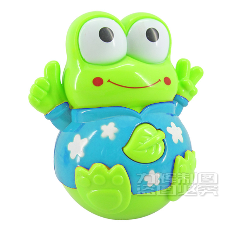 青蛙不倒翁蓝衣