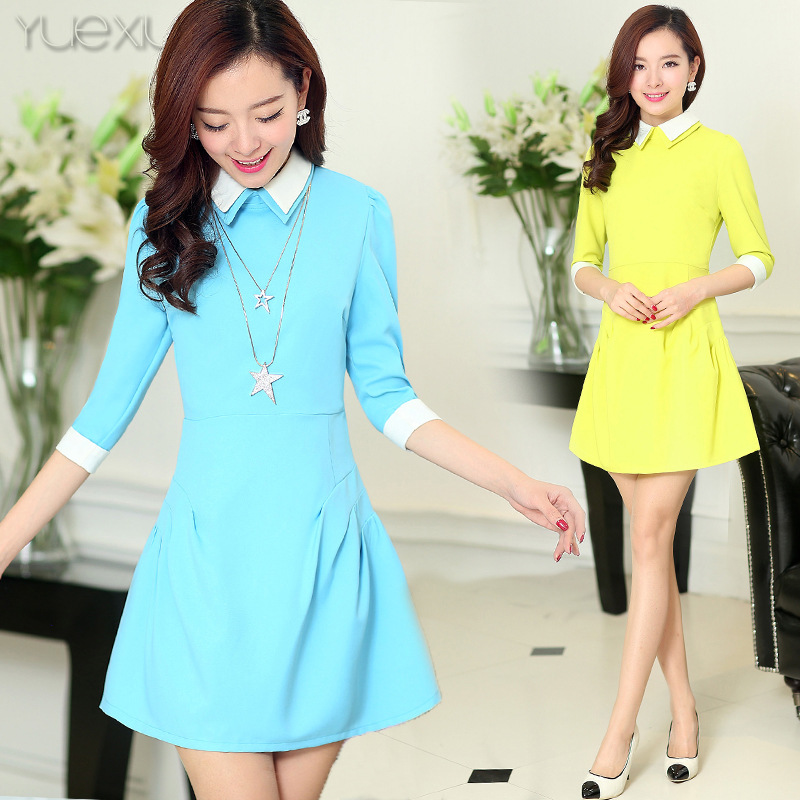 <em>女装批发</em>2014<em>春装</em>新款韩版双层领修身时尚中