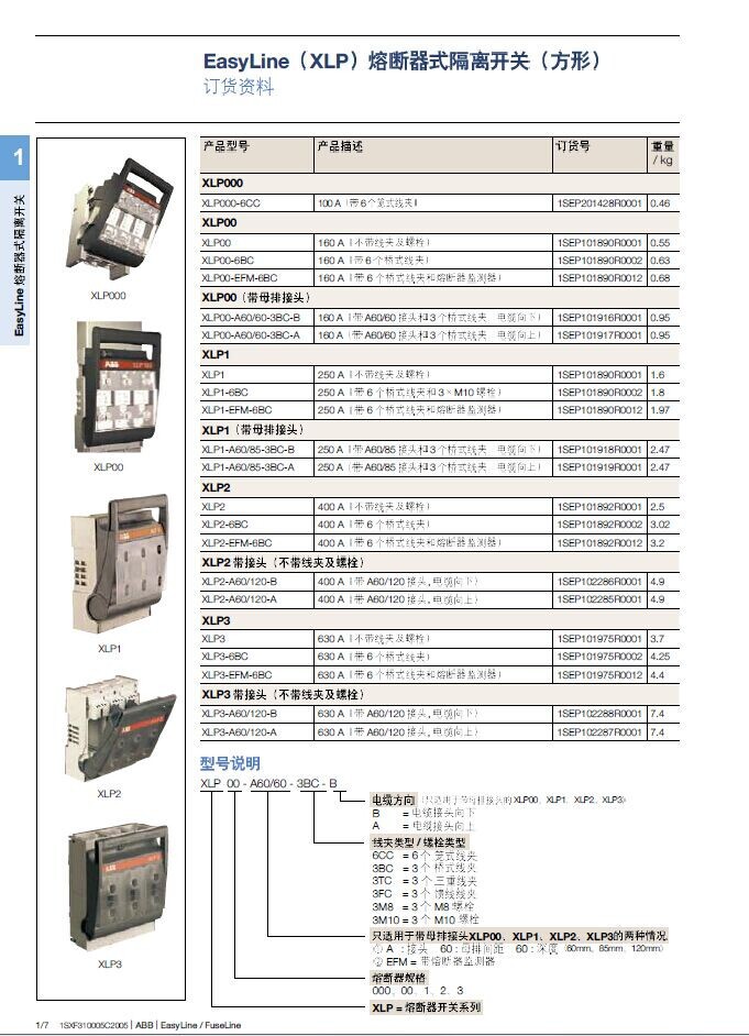 ӦABB۶ʽ뿪XLP00 160A 09