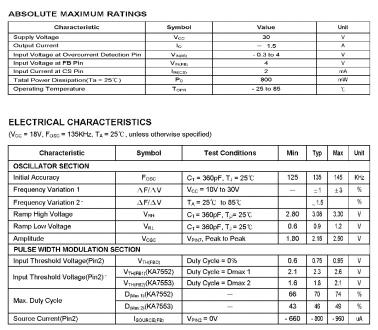 集成电路(IC)-全新原装电源管理芯片 KA7552 插