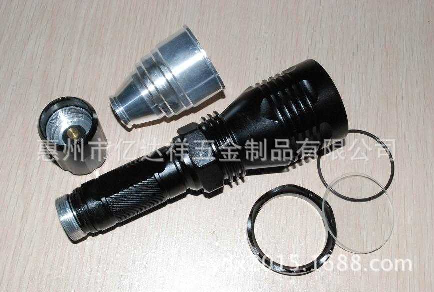 铝合金LED手电筒外壳加工 手电筒外壳氧化