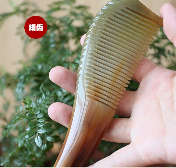 12厘米黄牛角梳天然材料 颜色造型随机发货,仿脱发,仿静电