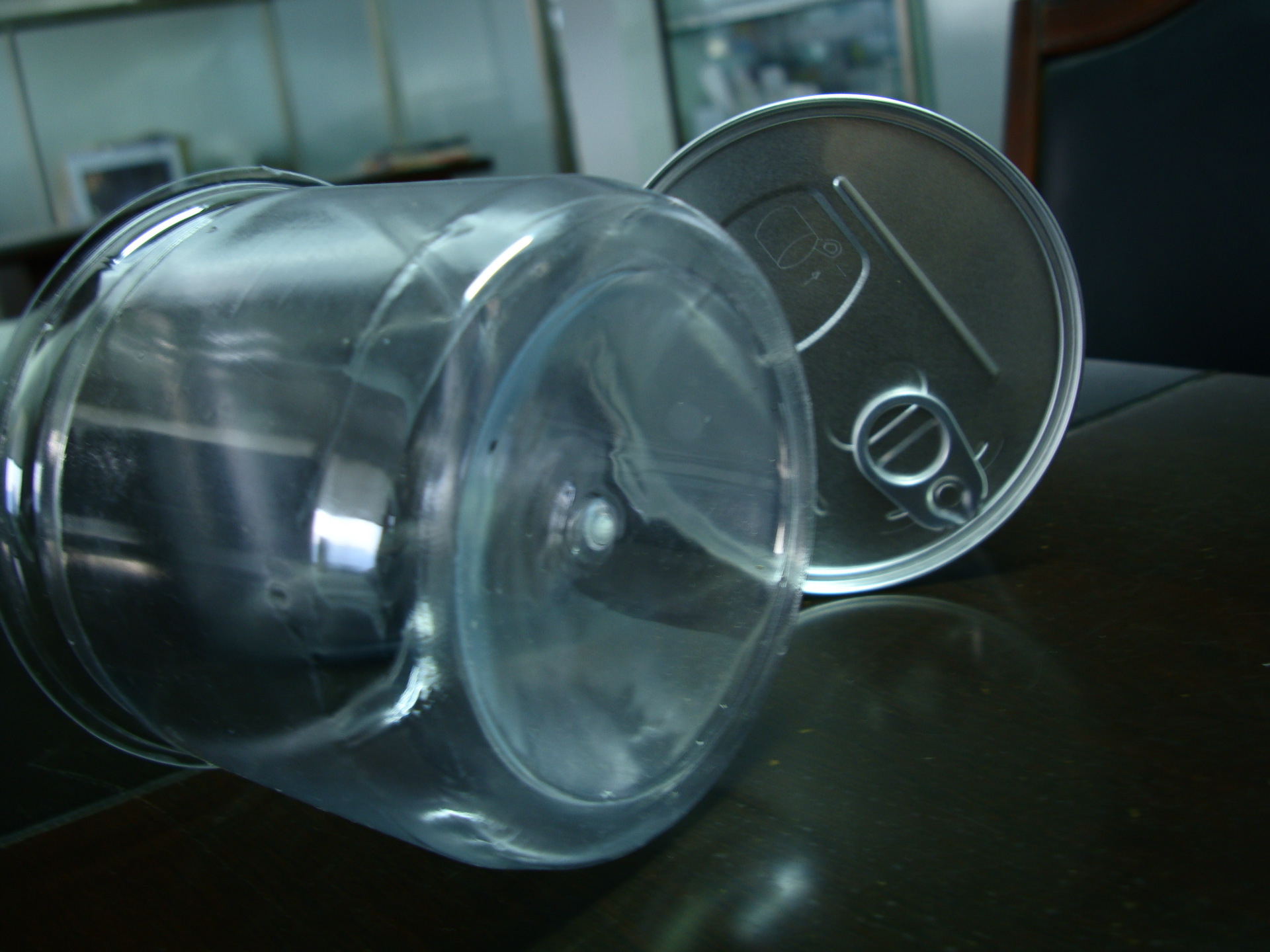 供应透明pet塑料易拉罐 (大枣包装罐直销) 图片