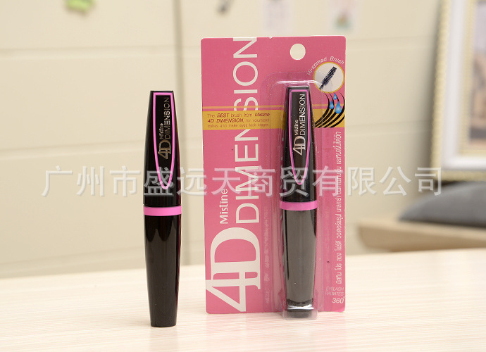 泰国正品代购彩妆4DMistine单头睫毛� 浓密卷翘防水不晕染睫毛膏