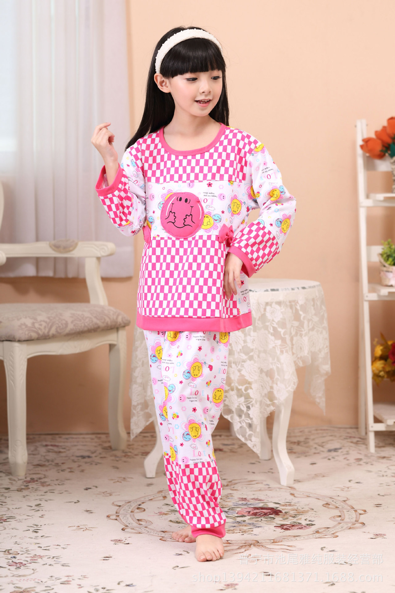 小孩家居服<em>宝宝</em>童装女童<em>睡衣纯棉</em> 图片_高清大