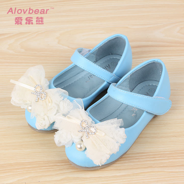 爱乐熊春秋季女童单鞋蝴蝶结品牌童鞋舒适软底韩国女童鞋D03-21