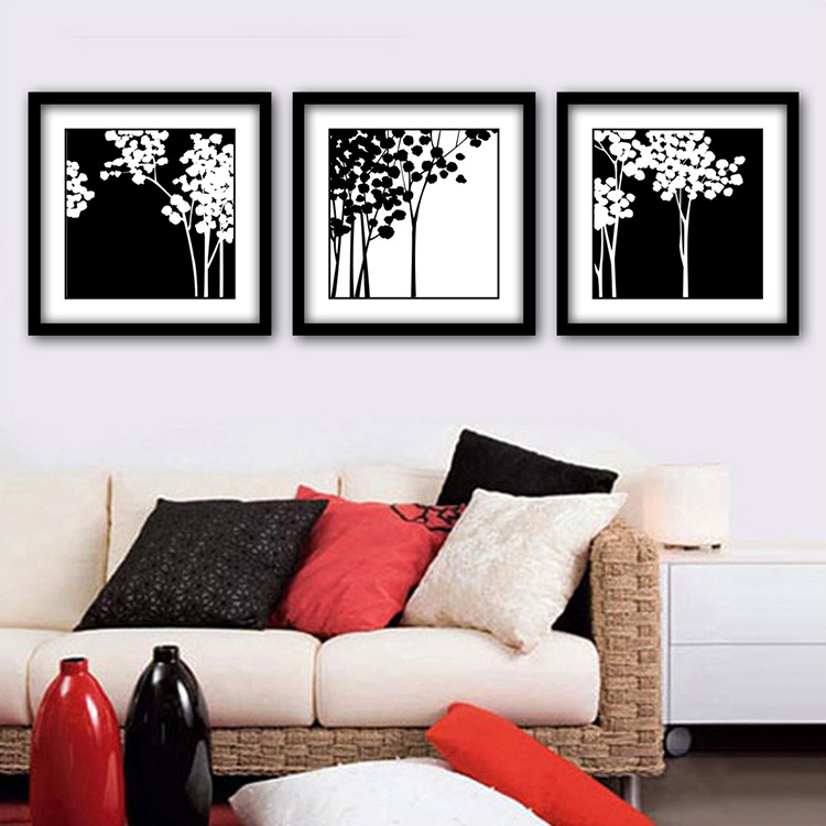 客厅装饰画 装饰画三联 抽象装饰画