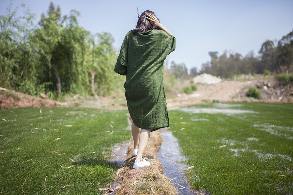 无有 例外风格 气质长款高档竹节<em>麻开衫</em>8002 -