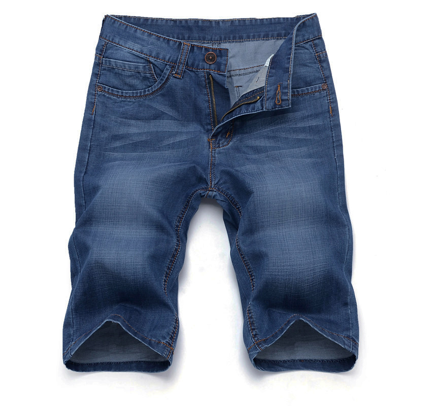 厂家直供特价夏季商务休闲<em>男装牛仔</em>中裤韩版修