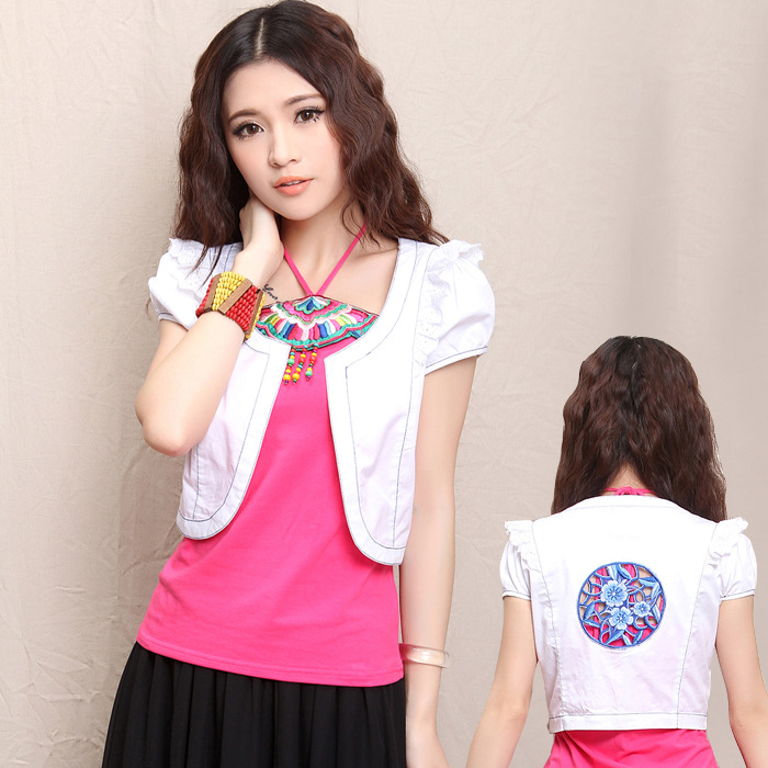 外搭小<em>开衫</em>短坎肩<em>女</em> <em>小披肩夏</em>百搭 民族风短薄