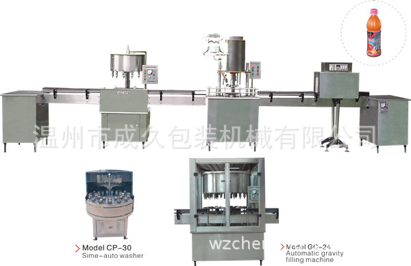 BF2000半自动洗瓶灌装盖生产线