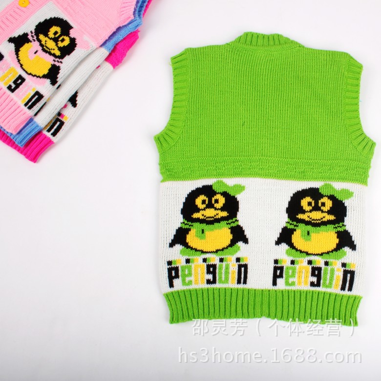 童<em>马甲</em>、背心-新款<em>幼儿开衫</em>背心<em>马甲</em>前<em>扣针织</em>