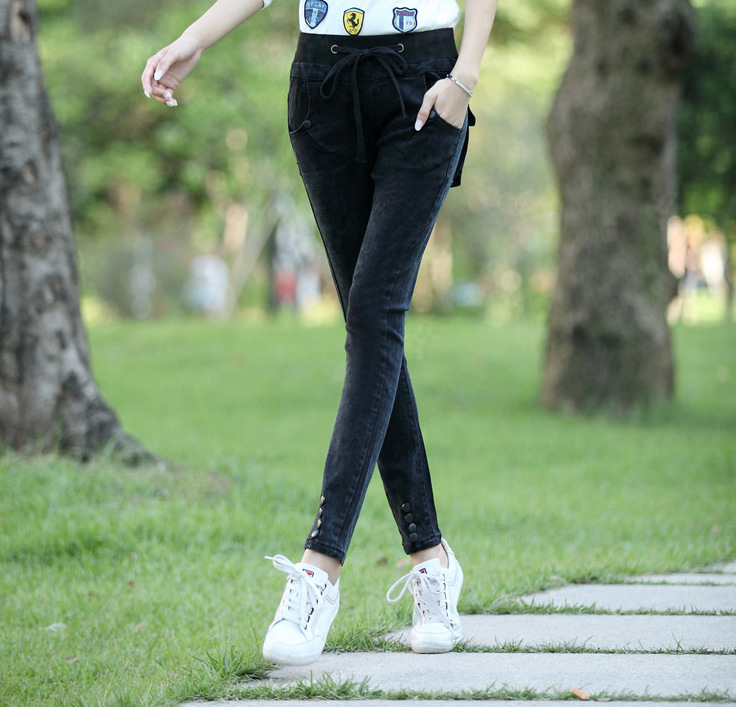 2014春秋新款韩版牛仔哈伦裤小脚长裤显瘦休